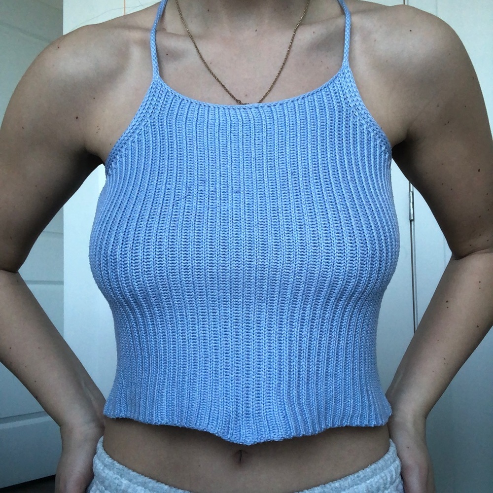 Baby Blue Knit Tank